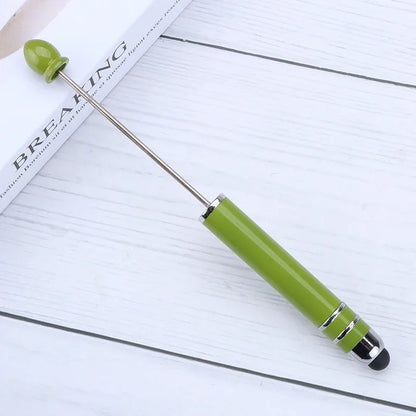 Touch screen bead pen DIY touch screen touch handmade cute grain ballpoint pen