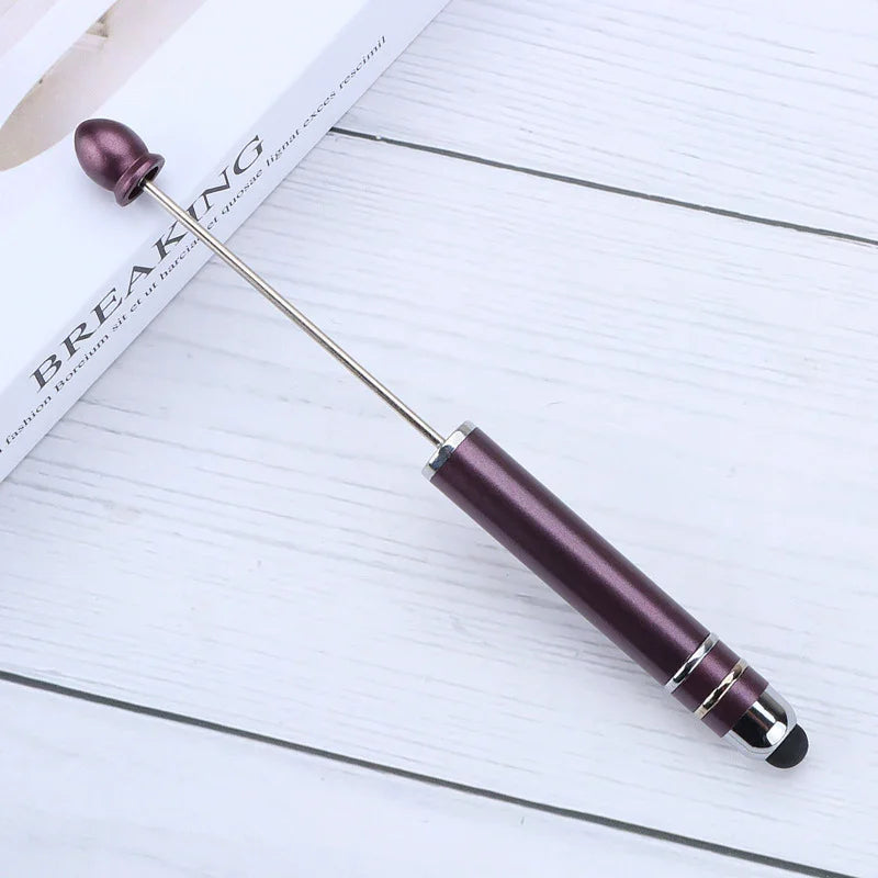 Touch screen bead pen DIY touch screen touch handmade cute grain ballpoint pen
