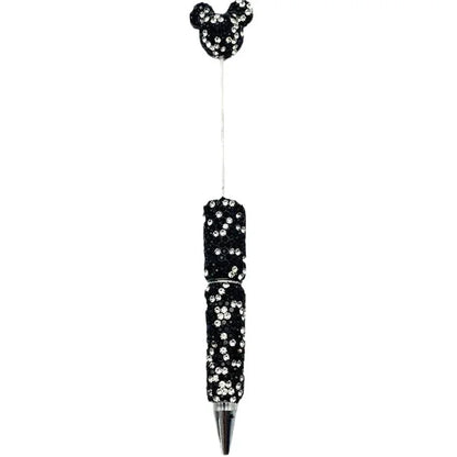 Mickey Mouse head full diamond bead pen Creative cartoon beaded diamond ballpoint pen