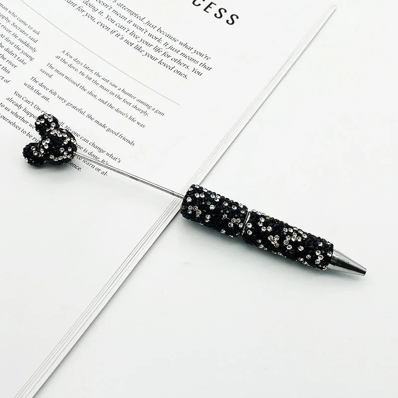 Mickey Mouse head full diamond bead pen Creative cartoon beaded diamond ballpoint pen