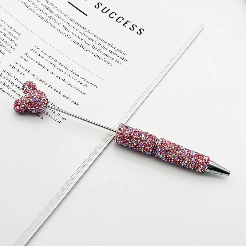 Mickey Mouse head full diamond bead pen Creative cartoon beaded diamond ballpoint pen