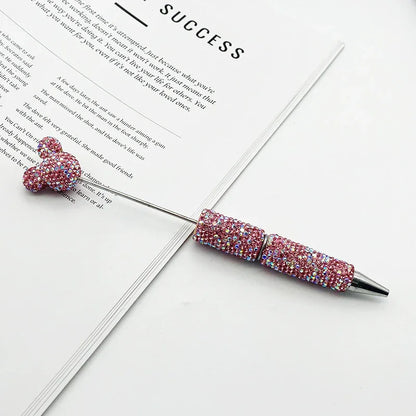 Mickey Mouse head full diamond bead pen Creative cartoon beaded diamond ballpoint pen