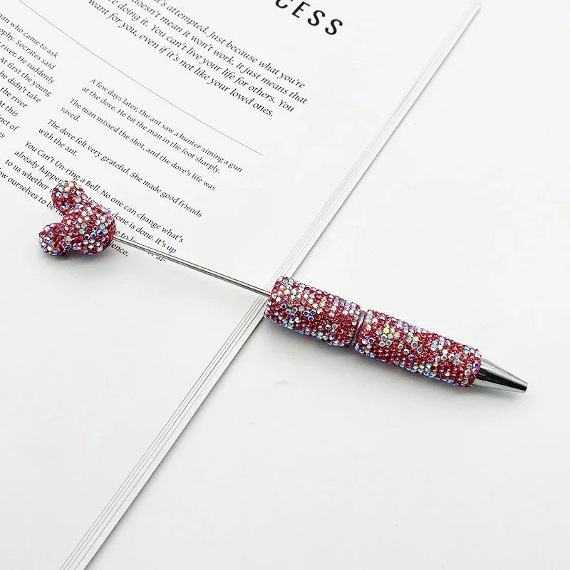 Mickey Mouse head full diamond bead pen Creative cartoon beaded diamond ballpoint pen