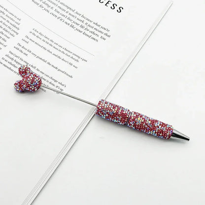 Mickey Mouse head full diamond bead pen Creative cartoon beaded diamond ballpoint pen