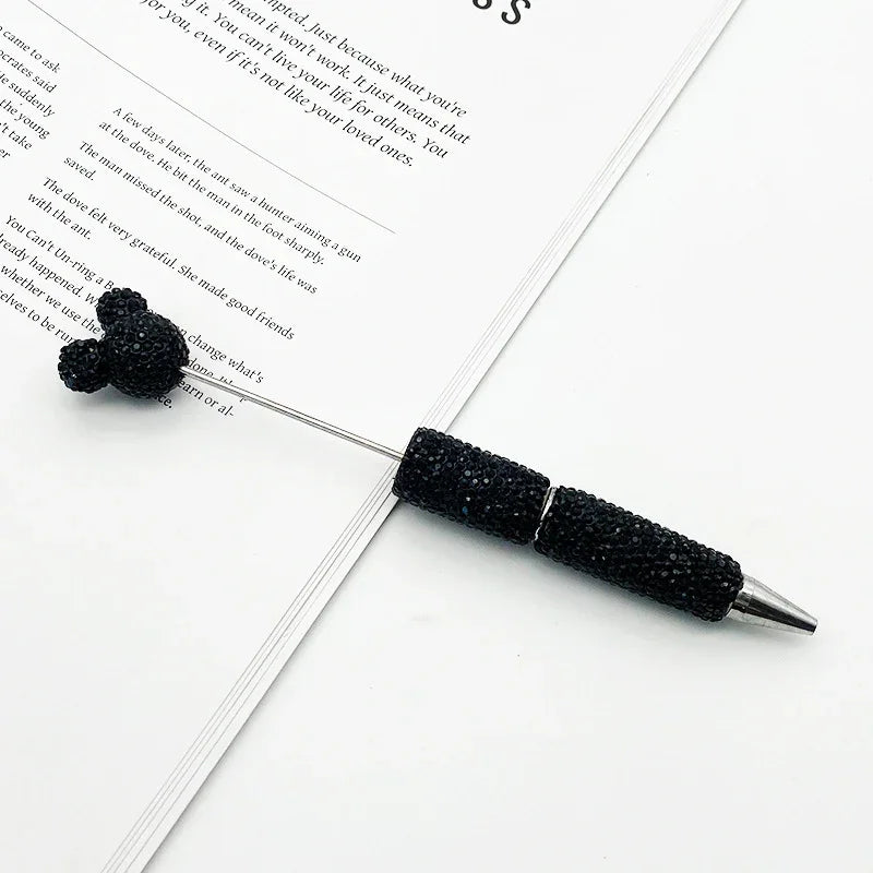 Mickey Mouse head full diamond bead pen Creative cartoon beaded diamond ballpoint pen