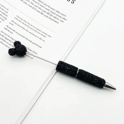 Mickey Mouse head full diamond bead pen Creative cartoon beaded diamond ballpoint pen