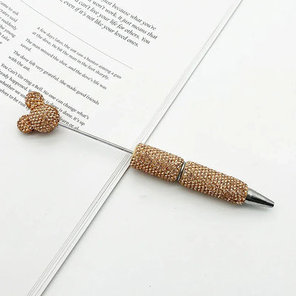 Mickey Mouse head full diamond bead pen Creative cartoon beaded diamond ballpoint pen