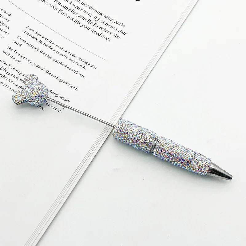 Mickey Mouse head full diamond bead pen Creative cartoon beaded diamond ballpoint pen