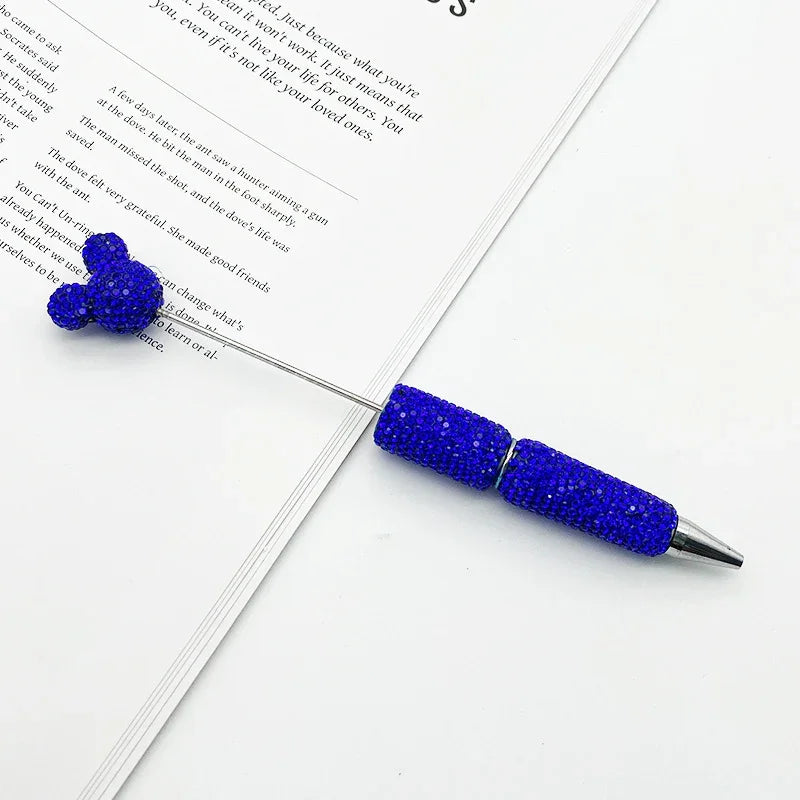 Mickey Mouse head full diamond bead pen Creative cartoon beaded diamond ballpoint pen
