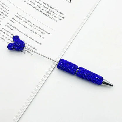 Mickey Mouse head full diamond bead pen Creative cartoon beaded diamond ballpoint pen