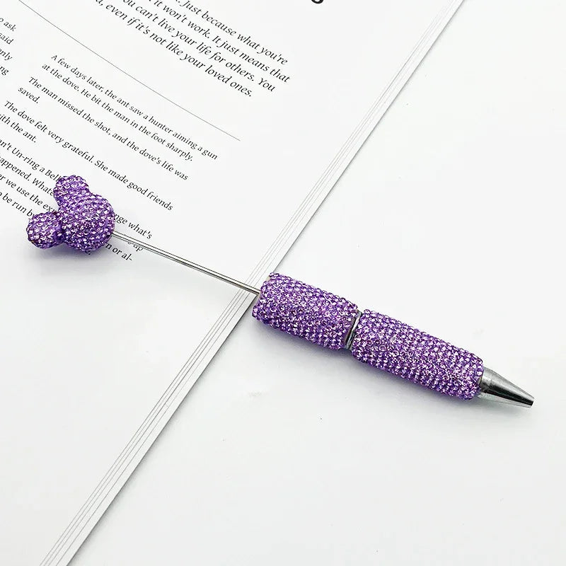 Mickey Mouse head full diamond bead pen Creative cartoon beaded diamond ballpoint pen