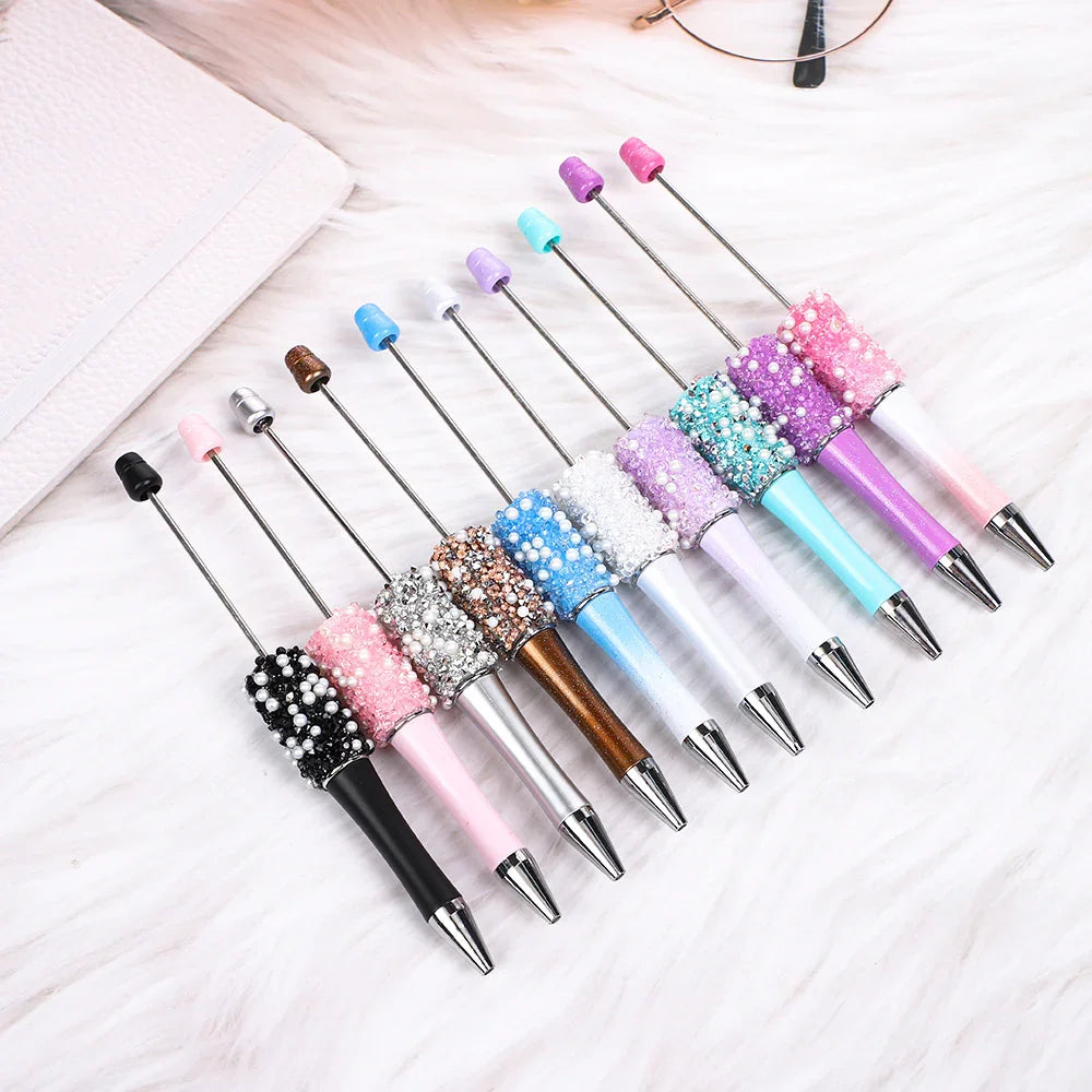 Pearl Starry Sky Bead Pen Educational Sugar Ballpoint Pen | DIY Beadable Pen Craft Gift Idea