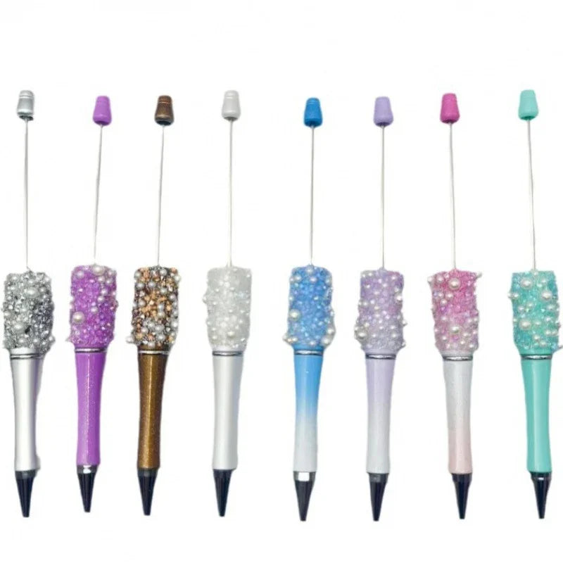 Pearl Starry Sky Bead Pen Educational Sugar Ballpoint Pen | DIY Beadable Pen Craft Gift Idea