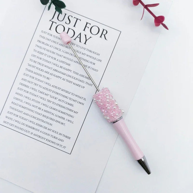 Pearl Starry Sky Bead Pen Educational Sugar Ballpoint Pen | DIY Beadable Pen Craft Gift Idea