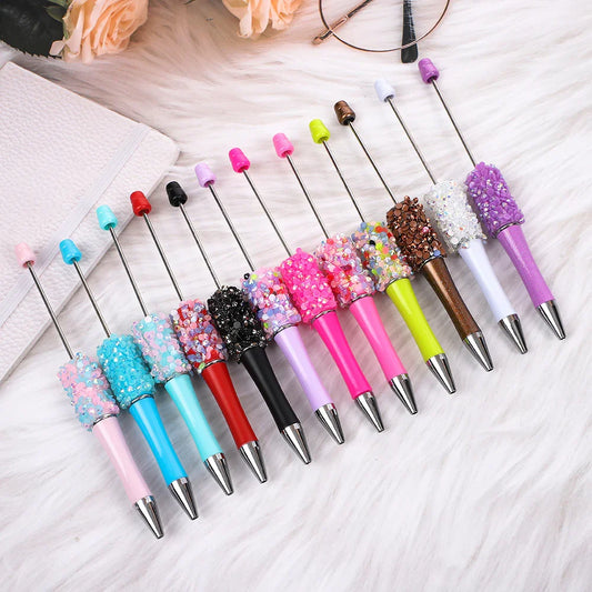 Sequin bead pen ins colorful resin ballpoint pen