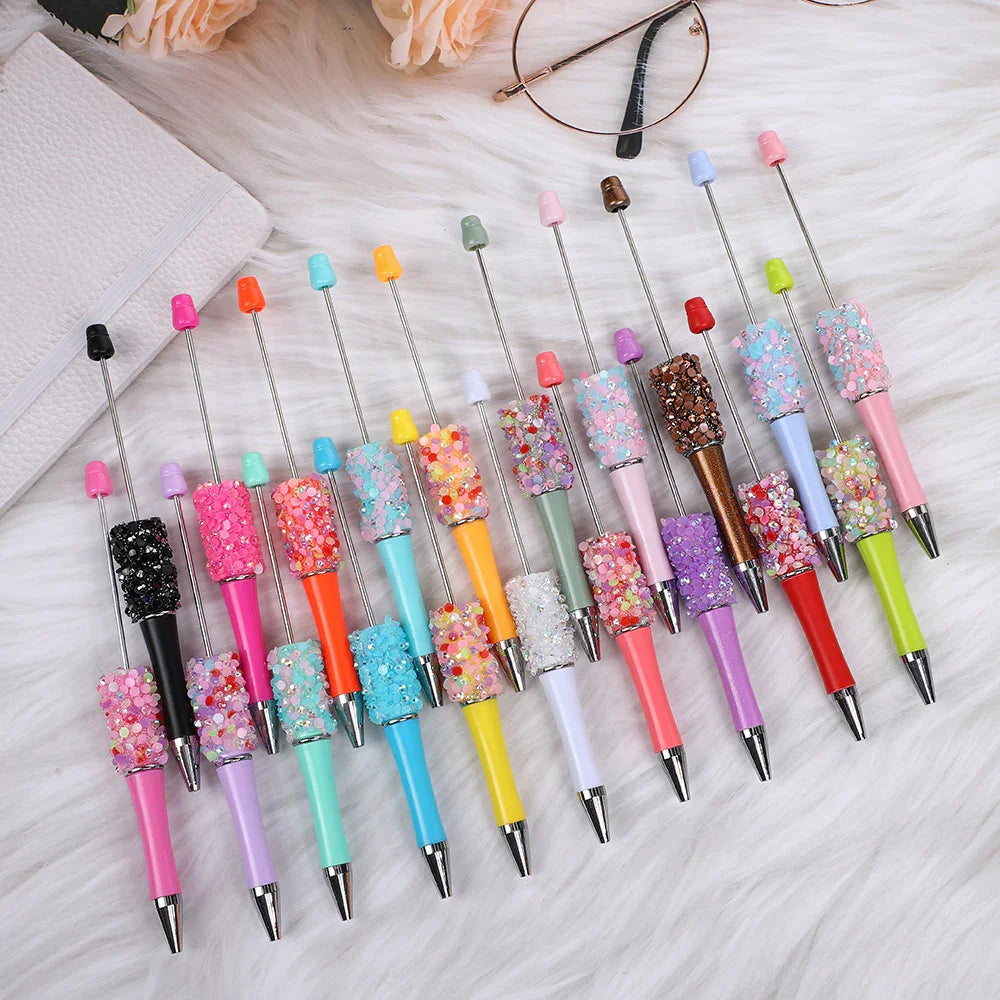 Sequin bead pen ins colorful resin ballpoint pen | DIY Beadable Pen Craft Gift Idea