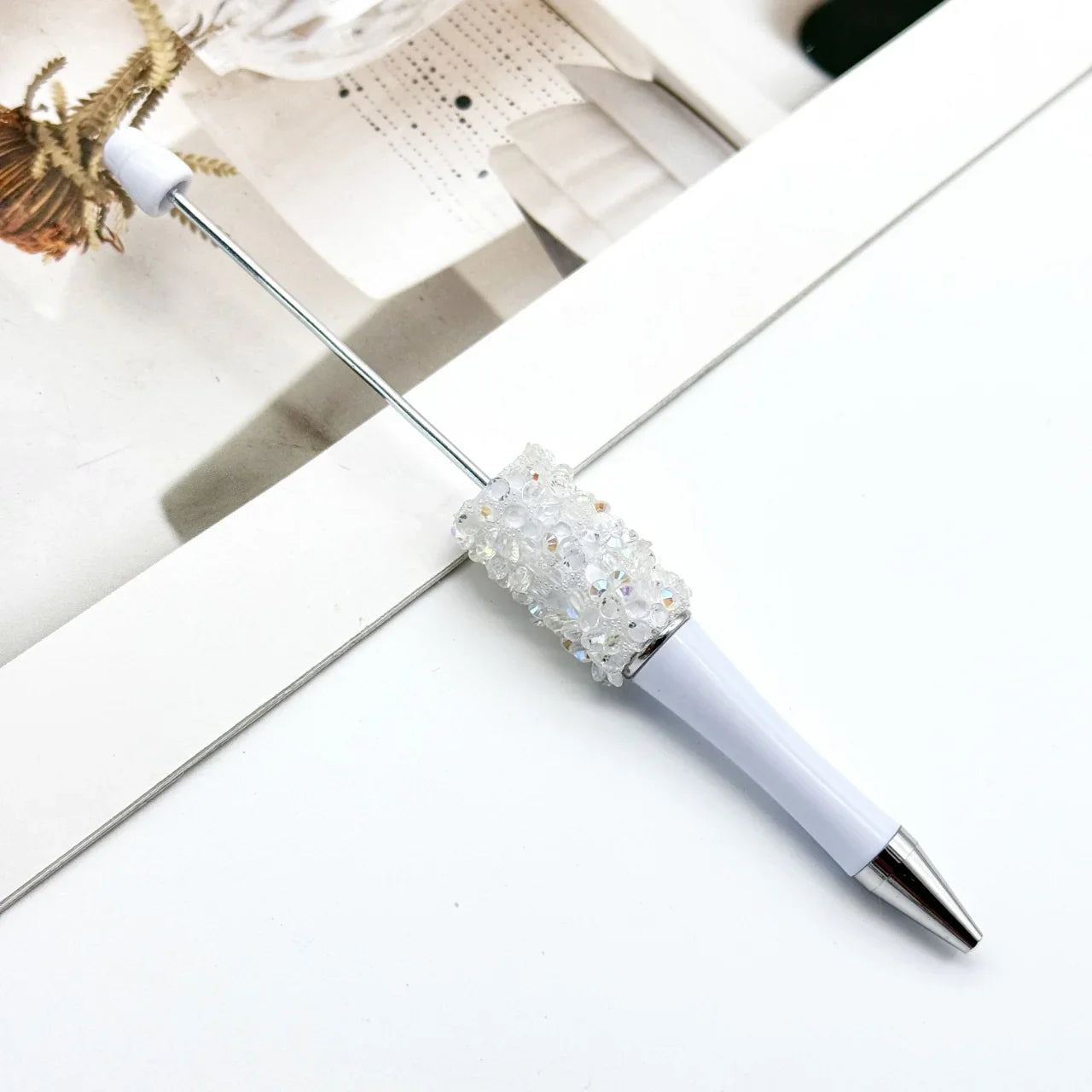 Sequin bead pen ins colorful resin ballpoint pen