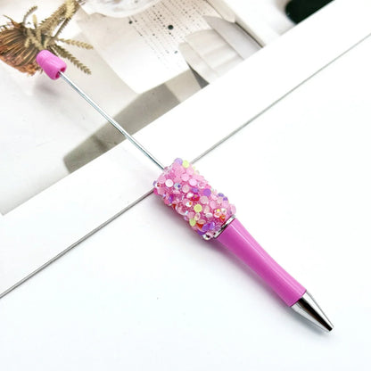 Sequin bead pen ins colorful resin ballpoint pen