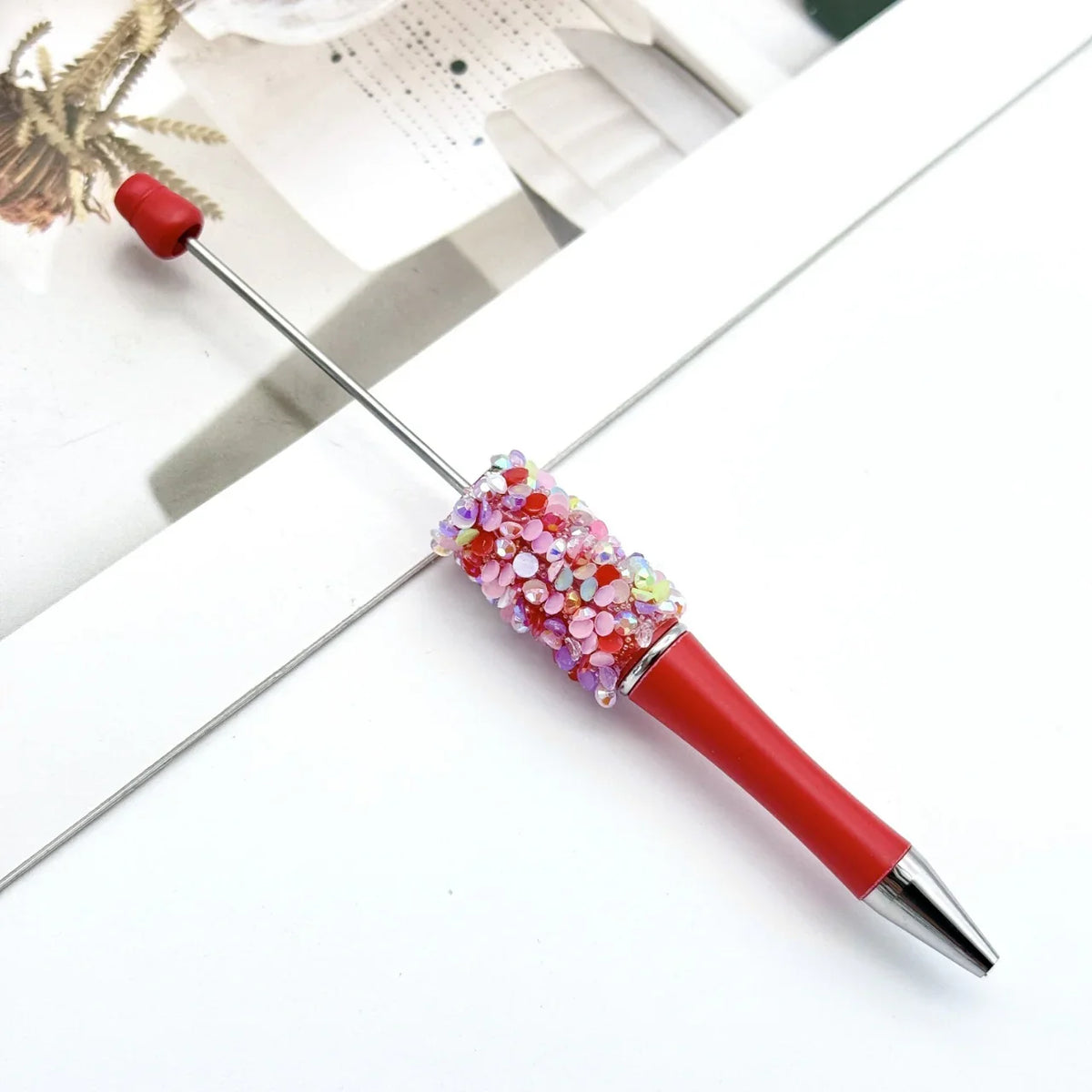 Sequin bead pen ins colorful resin ballpoint pen | DIY Beadable Pen Craft Gift Idea