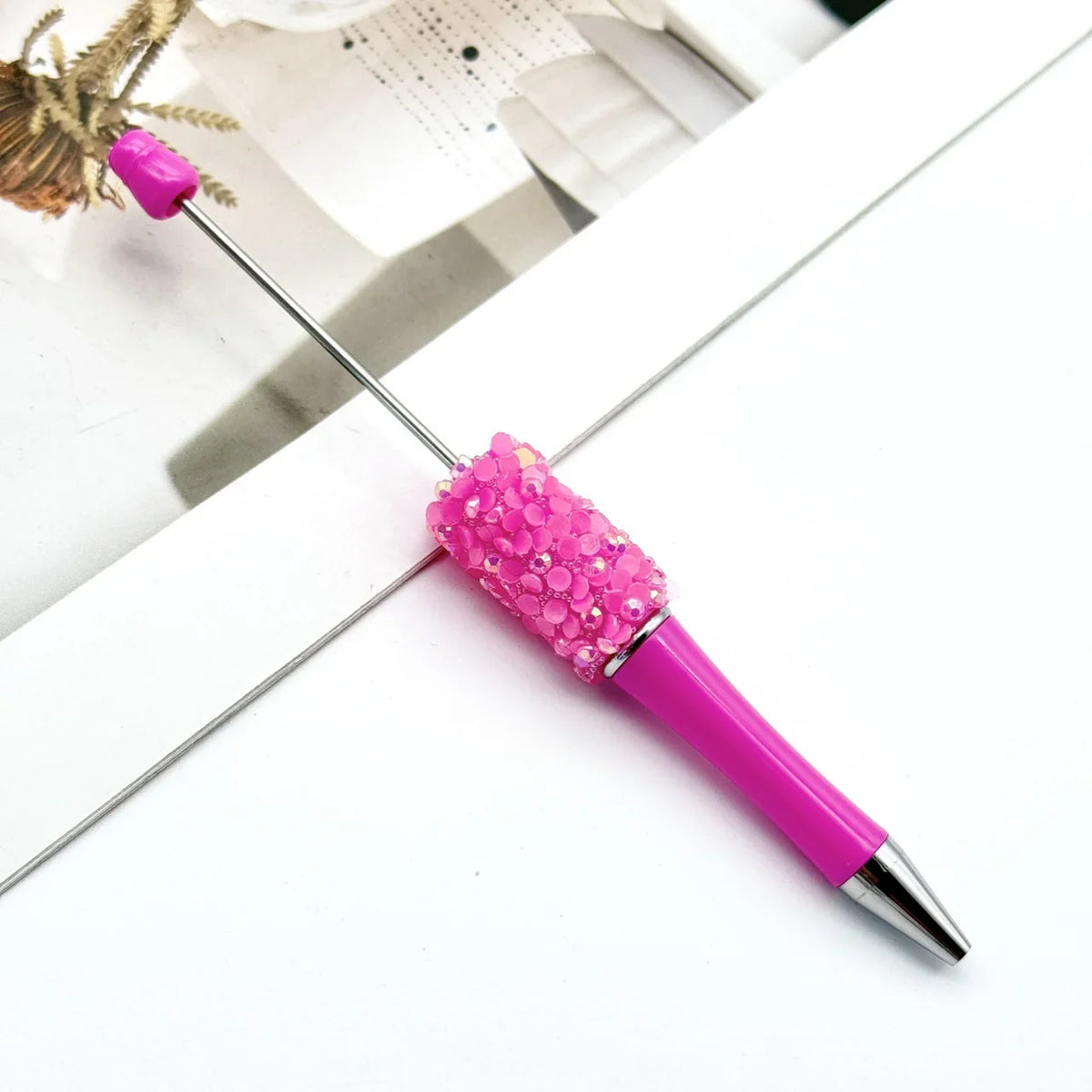 Sequin bead pen ins colorful resin ballpoint pen | DIY Beadable Pen Craft Gift Idea