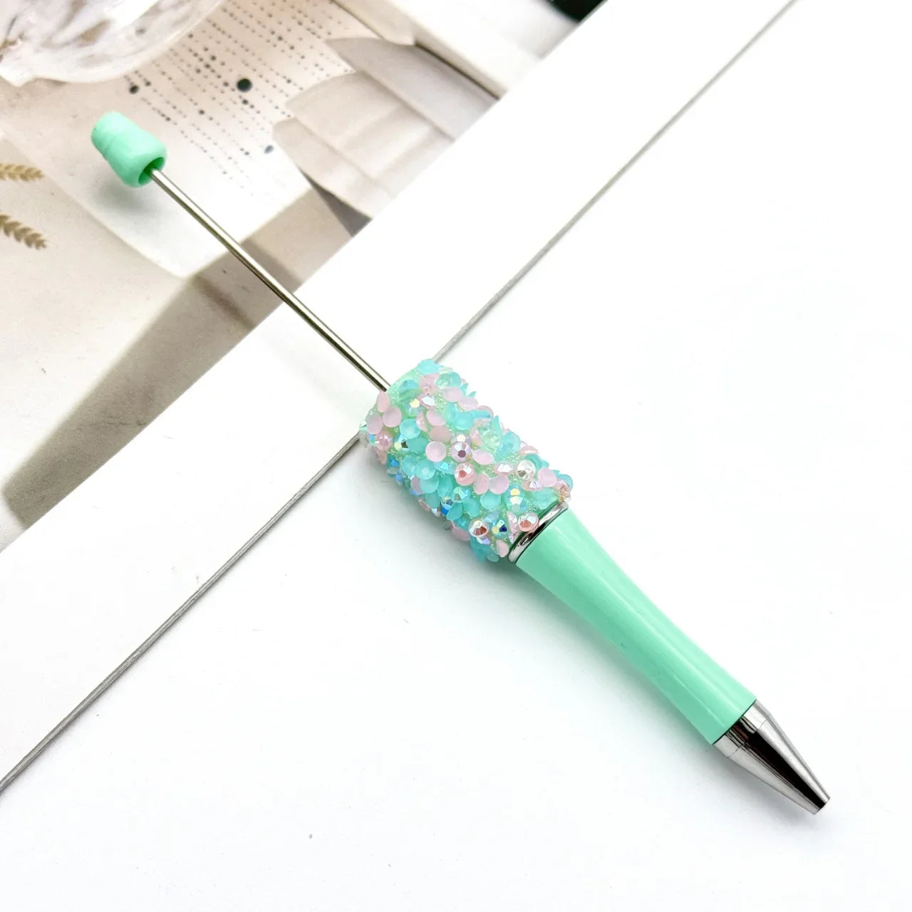 Sequin bead pen ins colorful resin ballpoint pen