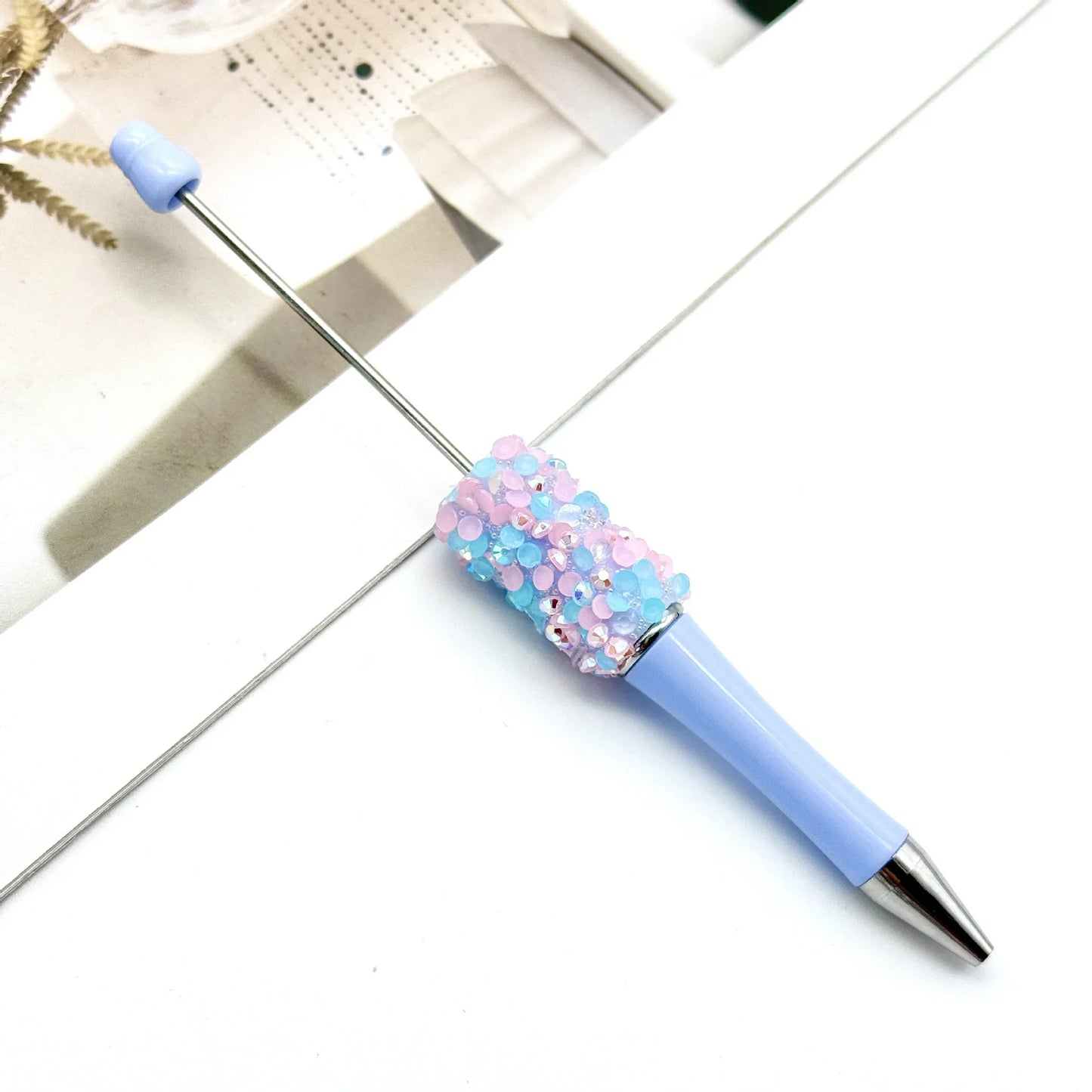 Sequin bead pen ins colorful resin ballpoint pen