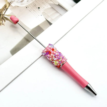 Sequin bead pen ins colorful resin ballpoint pen