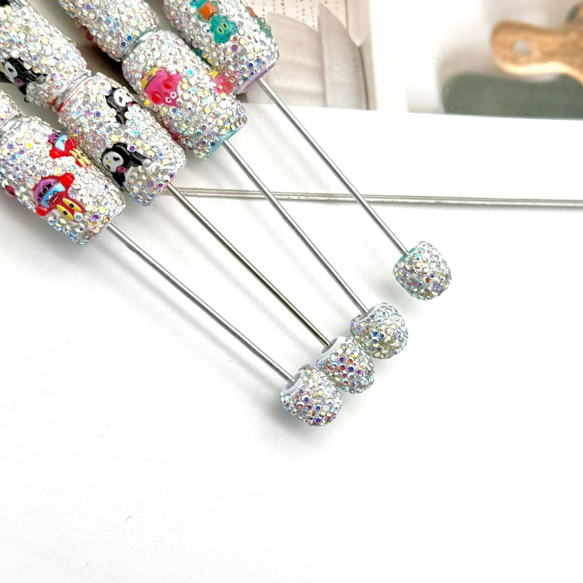 Cartoon diamond bead pen creative Labubu Halloween ballpoint pen | DIY Beadable Pen Craft Gift Idea