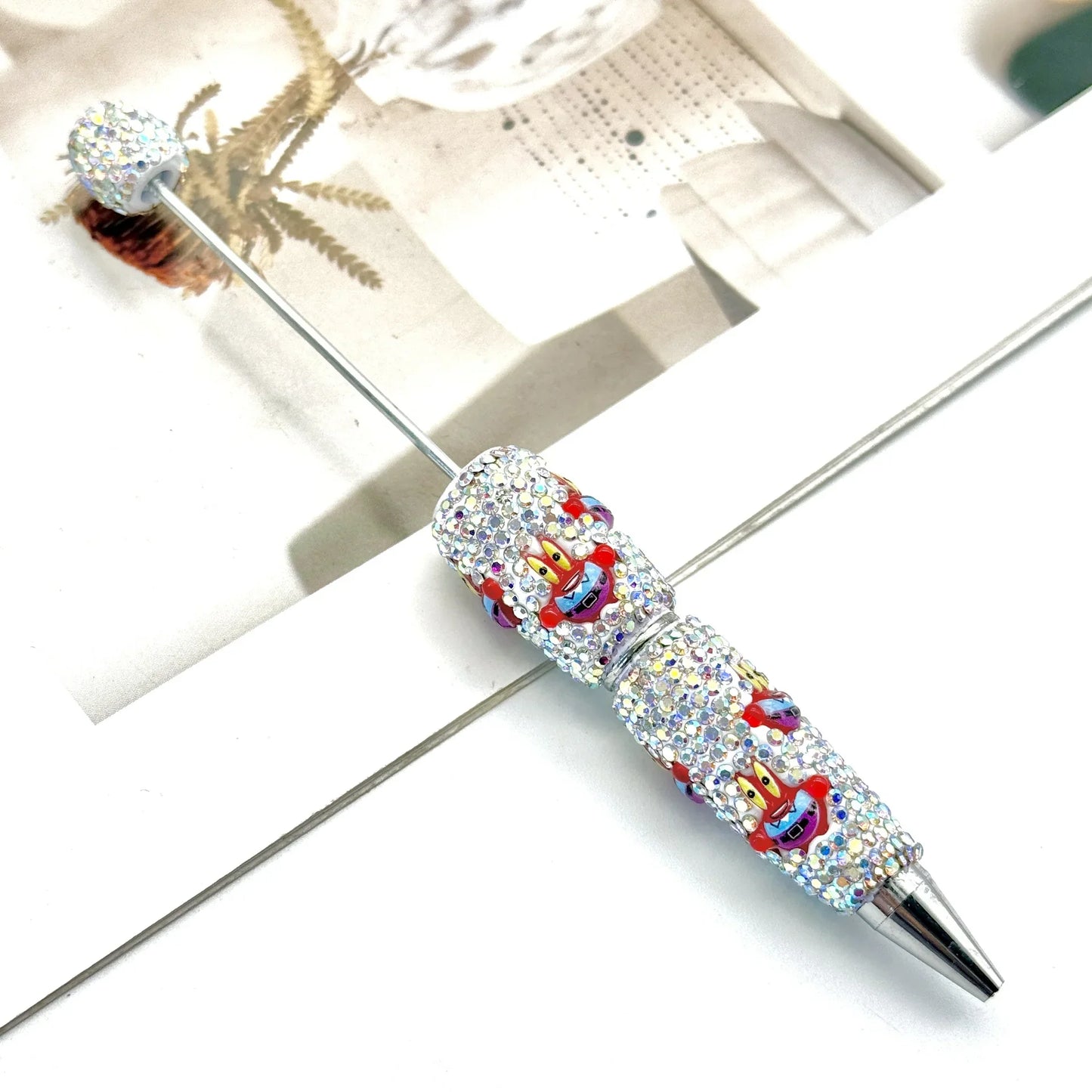 Cartoon diamond bead pen creative Labubu Halloween ballpoint pen