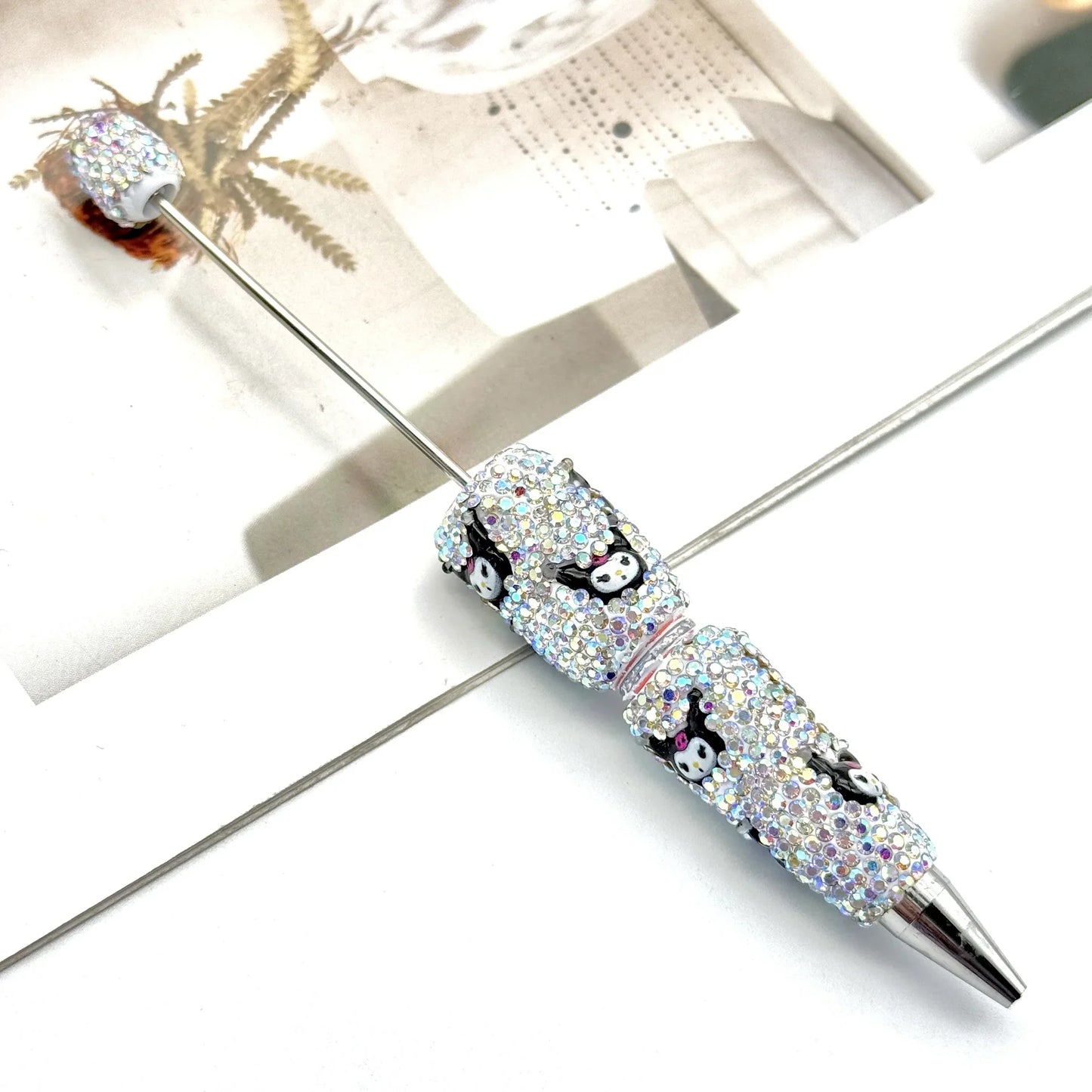 Cartoon diamond bead pen creative Labubu Halloween ballpoint pen
