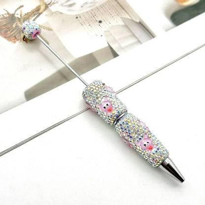 Cartoon diamond bead pen creative Labubu Halloween ballpoint pen