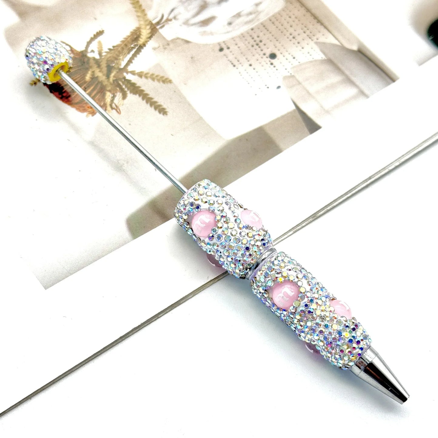 Cartoon diamond bead pen creative Labubu Halloween ballpoint pen