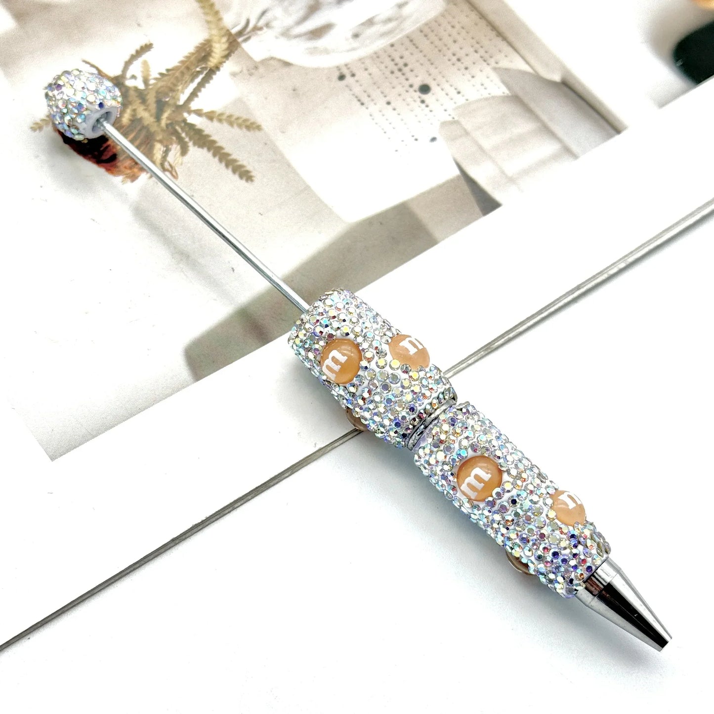 Cartoon diamond bead pen creative Labubu Halloween ballpoint pen