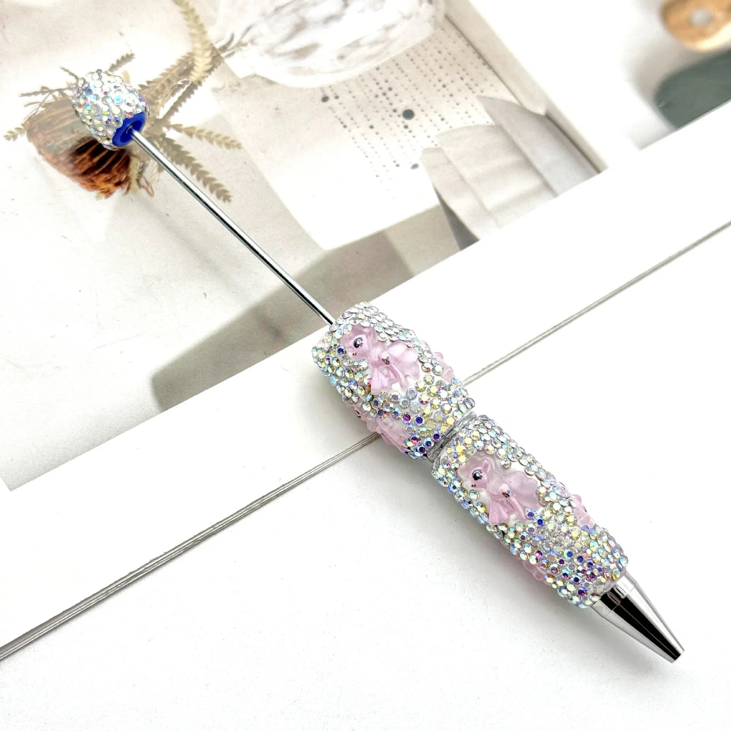 Cartoon diamond bead pen creative Labubu Halloween ballpoint pen