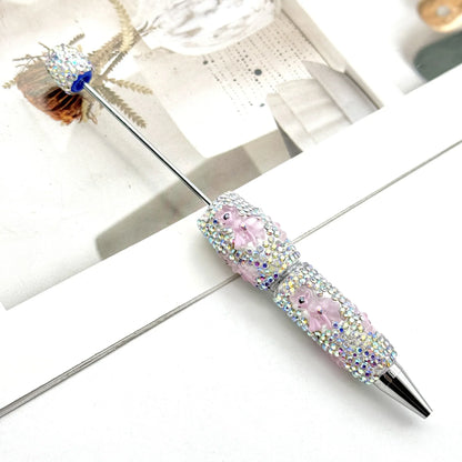 Cartoon diamond bead pen creative Labubu Halloween ballpoint pen