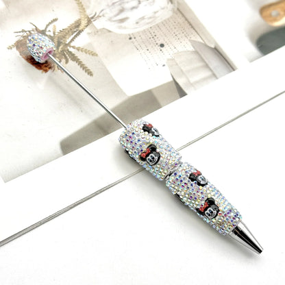 Cartoon diamond bead pen creative Labubu Halloween ballpoint pen