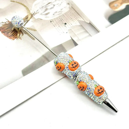 Cartoon diamond bead pen creative Labubu Halloween ballpoint pen