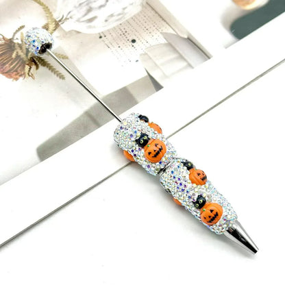 Cartoon diamond bead pen creative Labubu Halloween ballpoint pen