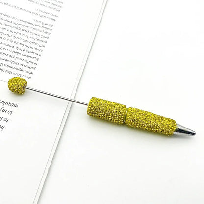 Solid color full diamond bead pen handmade full diamond threadable ballpoint pen