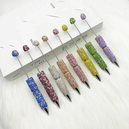 Full diamond bead pen ins cute AB pure diamond ballpoint pen