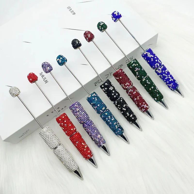 Full diamond bead pen ins cute AB pure diamond ballpoint pen | DIY Beadable Pen Craft Gift Idea