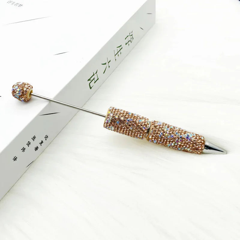 Full diamond bead pen ins cute AB pure diamond ballpoint pen | DIY Beadable Pen Craft Gift Idea