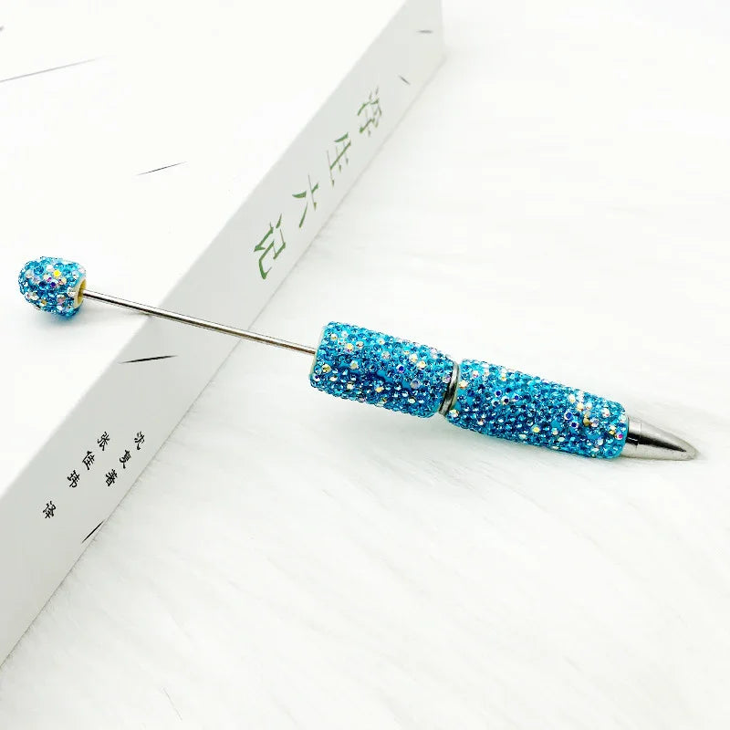 Full diamond bead pen ins cute AB pure diamond ballpoint pen | DIY Beadable Pen Craft Gift Idea