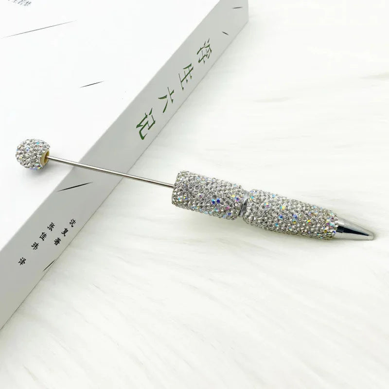 Full diamond bead pen ins cute AB pure diamond ballpoint pen | DIY Beadable Pen Craft Gift Idea