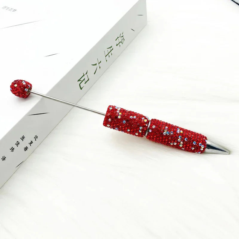Full diamond bead pen ins cute AB pure diamond ballpoint pen | DIY Beadable Pen Craft Gift Idea