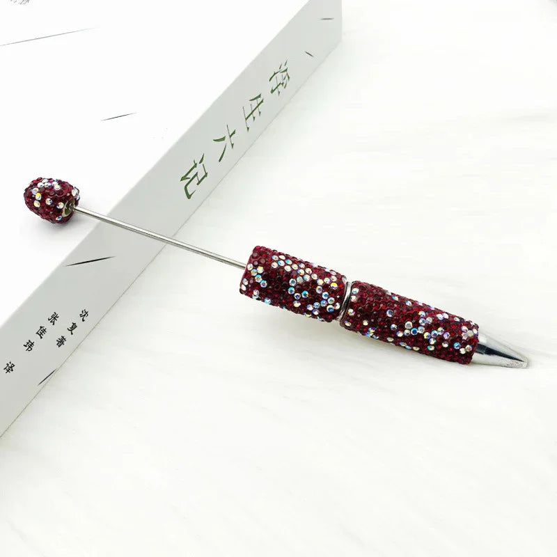 Full diamond bead pen ins cute AB pure diamond ballpoint pen | DIY Beadable Pen Craft Gift Idea