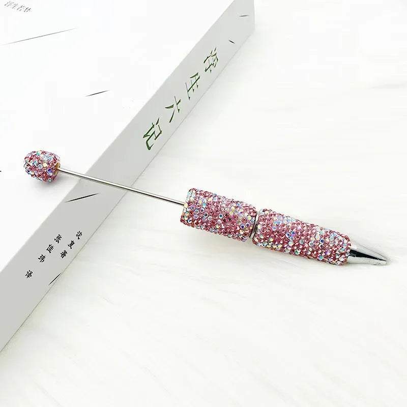 Full diamond bead pen ins cute AB pure diamond ballpoint pen | DIY Beadable Pen Craft Gift Idea