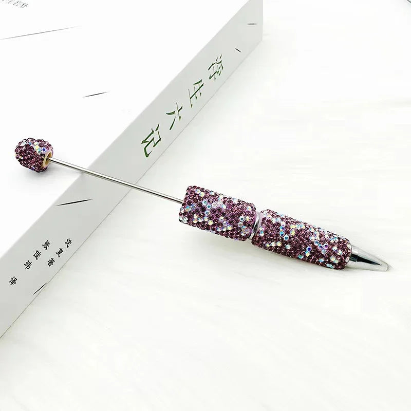 Full diamond bead pen ins cute AB pure diamond ballpoint pen | DIY Beadable Pen Craft Gift Idea