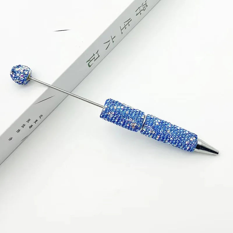 Full diamond bead pen ins cute AB pure diamond ballpoint pen | DIY Beadable Pen Craft Gift Idea