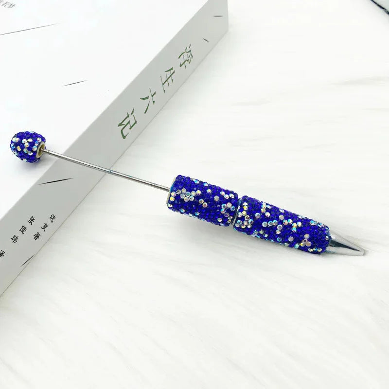 Full diamond bead pen ins cute AB pure diamond ballpoint pen | DIY Beadable Pen Craft Gift Idea